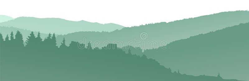 Gröna bergkonturer abstrakt bakgrund stock illustrationer Gröna bergkonturer abstrakt bakgrund stock illustrationer