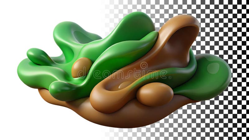 Gröna blad bladgrupp för natur och botaniska temaformgivningar png transparent bild Generativ AI royaltyfri illustrationer