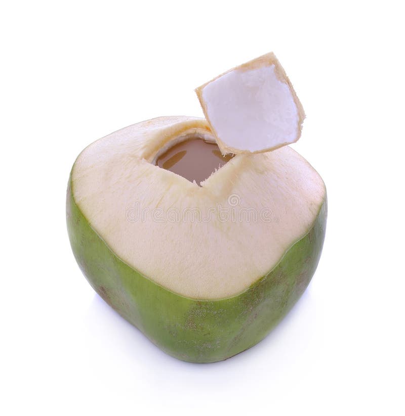 De gröna kokosnötterna med att dricka isolerat sugrör