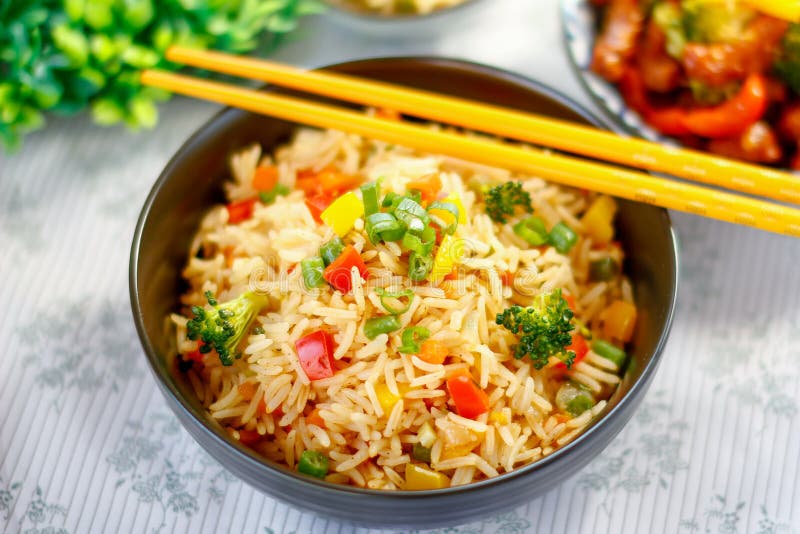 Grönsak Fried Rice arkivbild