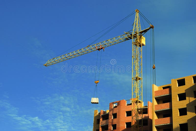 Grúa de gran altura foto de archivo
