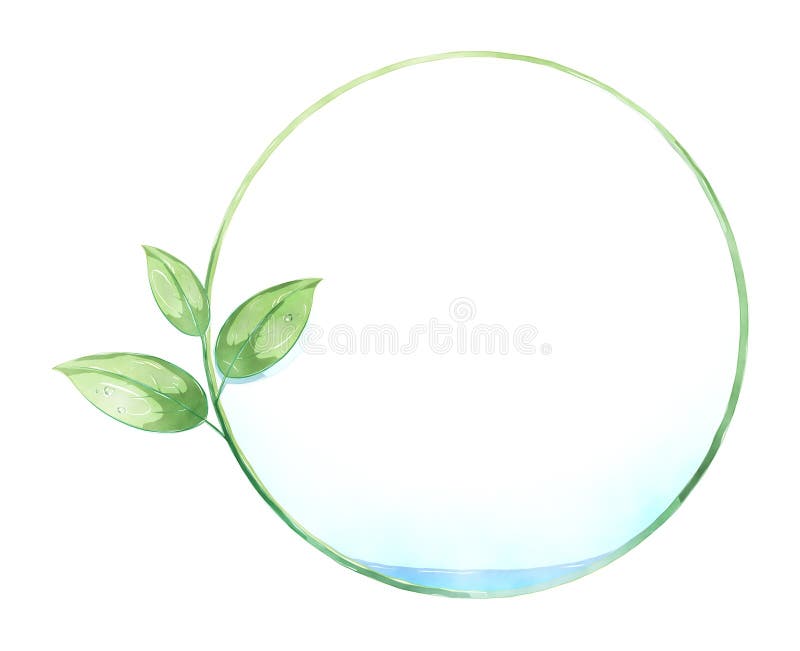 Grüne Blattkreismalerei stock abbildung Grüne Blattkreismalerei stock abbildung