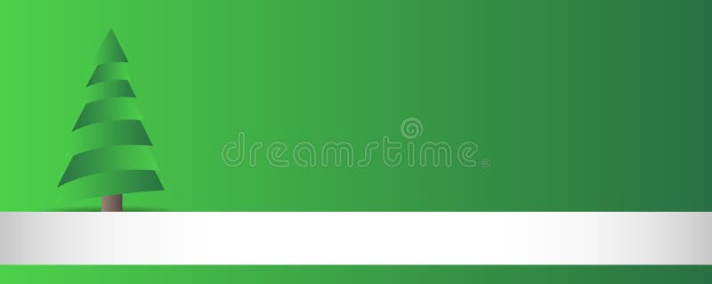 Grüne breite Weihnachtskarte mit Baum stock abbildung Grüne breite Weihnachtskarte mit Baum stock abbildung