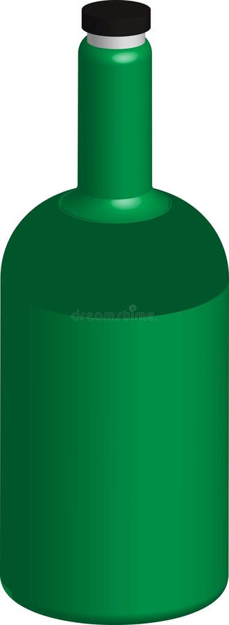 Grüne Flasche stock abbildung