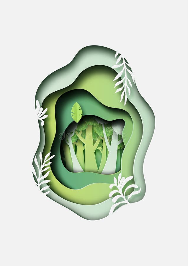 04 Grüne Pflanzen- und Forstpapiere schneiden abstrakten Hintergrund vektor abbildung 04 Grüne Pflanzen- und Forstpapiere schneiden abstrakten Hintergrund vektor abbildung