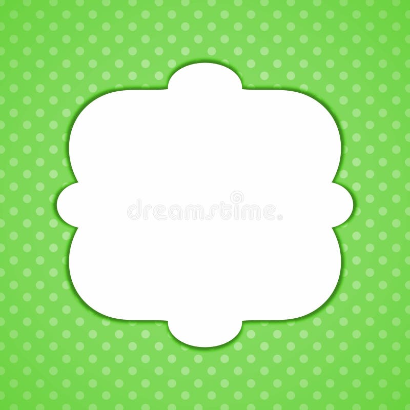 Grüne Polka Dots Frame vektor abbildung