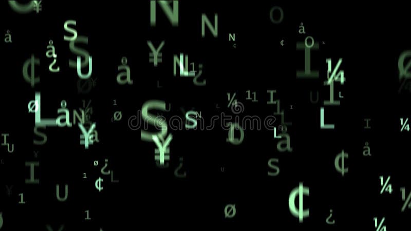 Grüne Symbole Digital gehen einen schwarzen Hintergrund weiter vektor abbildung