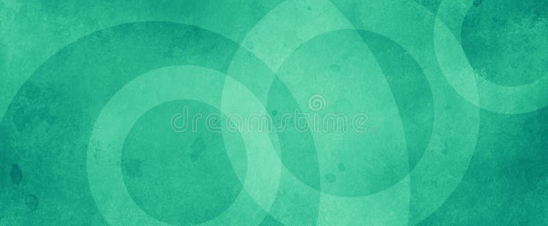 Grüner abstrakter Hintergrund mit weißen Kreisringen in verblasster, gestörter Vintage Grunge Textur Design, altes geometrisches
