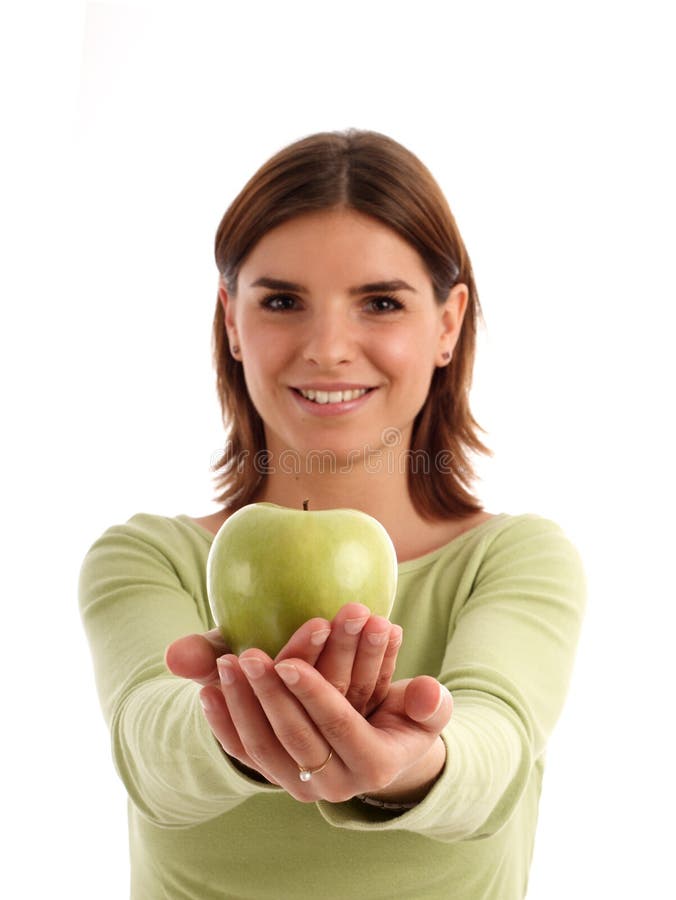 Grüner Apfel stockbild