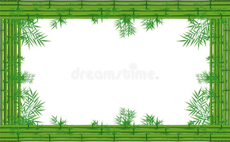 Bamboo leaves frame isolated on white. Bamboo leaves frame isolated on white.