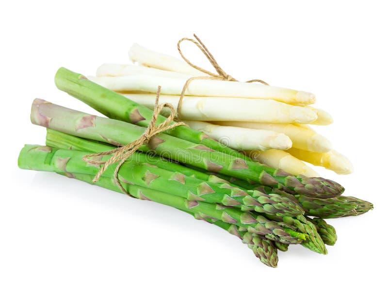 Grüner und weißer Spargel stockbild. Bild von küche, frisch 47015467