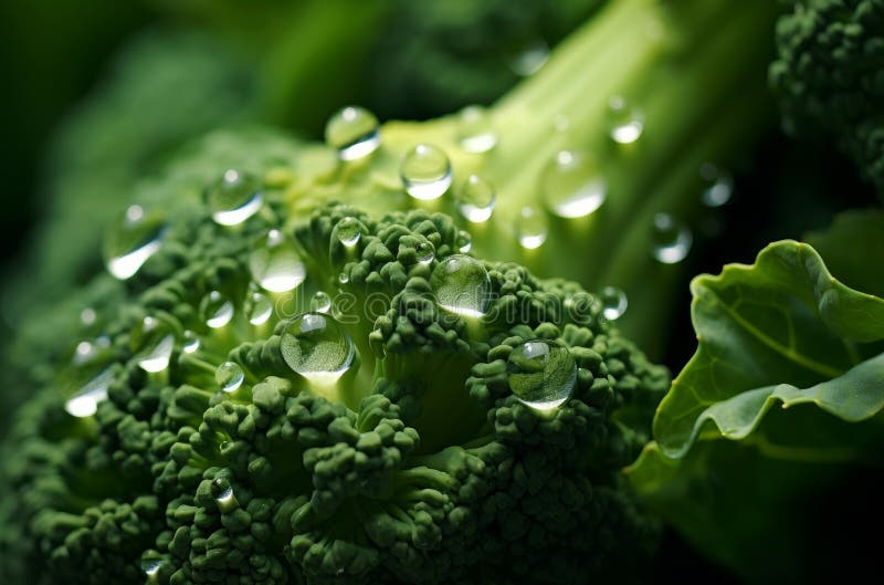 Grünes Makro frisch Broccoli. generieren lizenzfreie abbildung