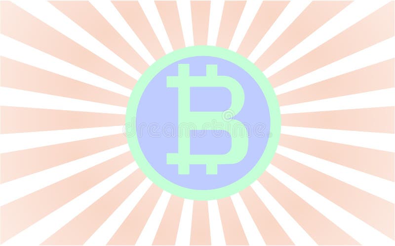 Grünes und blaues bitcoin mit Rad strahlt das Kommen von hinten die Münze aus lizenzfreie abbildung Grünes und blaues bitcoin mit Rad strahlt das Kommen von hinten die Münze aus lizenzfreie abbildung