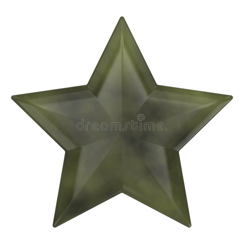 3D illustration green rock star on a white background. 3D illustration green rock star on a white background