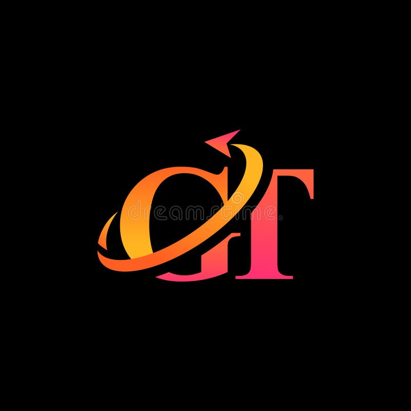 GT aerospace creative logo design royalty free illustration