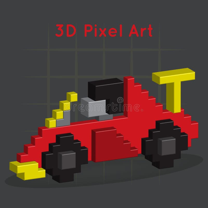 GTE de Opel Kadett arte del pixel 3D stock de ilustración GTE de Opel Kadett arte del pixel 3D stock de ilustración