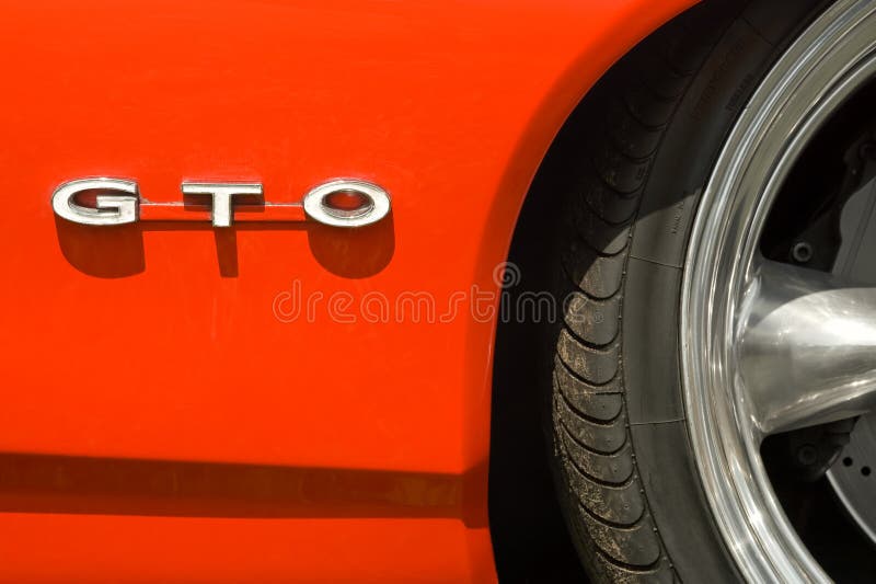 Generic GTO badge and wheel arch on a classic vehicle