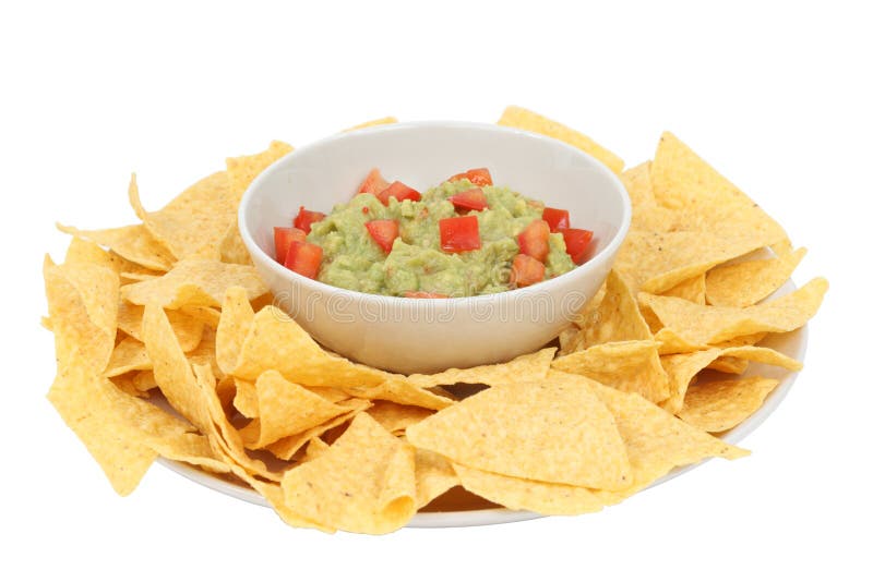 Guacamole e microplaquetas imagens de stock Guacamole e microplaquetas imagens de stock