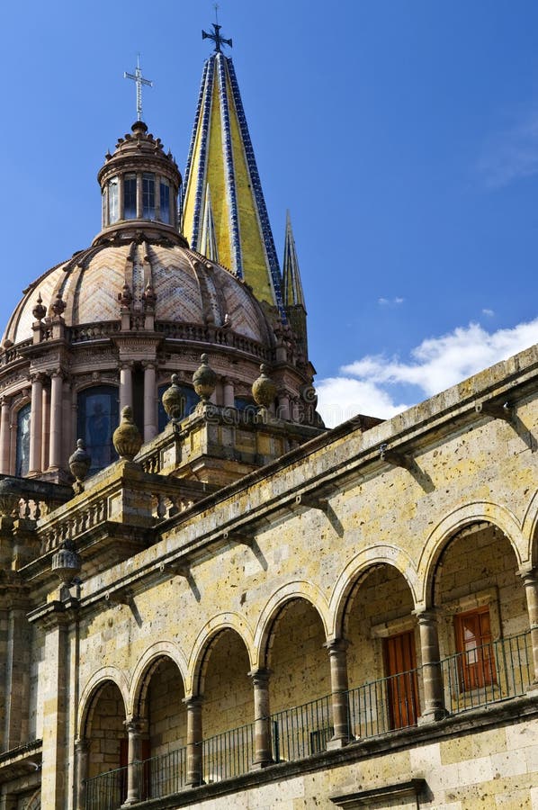 Guadalajara Cathedral in Jalisco, Mexico royalty free stock photography Guadalajara Cathedral in Jalisco, Mexico royalty free stock photography