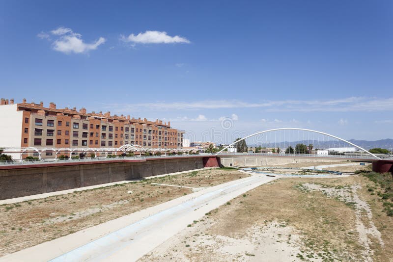 Guadalentin-Fluss in Lorca, Spanien lizenzfreies stockfoto Guadalentin-Fluss in Lorca, Spanien lizenzfreies stockfoto