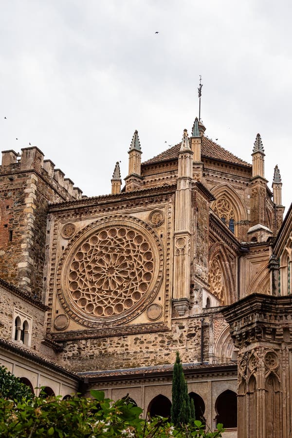 Basilica De Santa Maria De Guadalupe Guadalupe, Spain - Oct 01, 2022: Royal Monastery of Santa Maria De