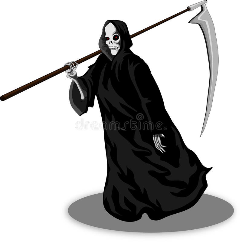 Guadaña del whith de la muerte ilustración del vector Guadaña del whith de la muerte ilustración del vector