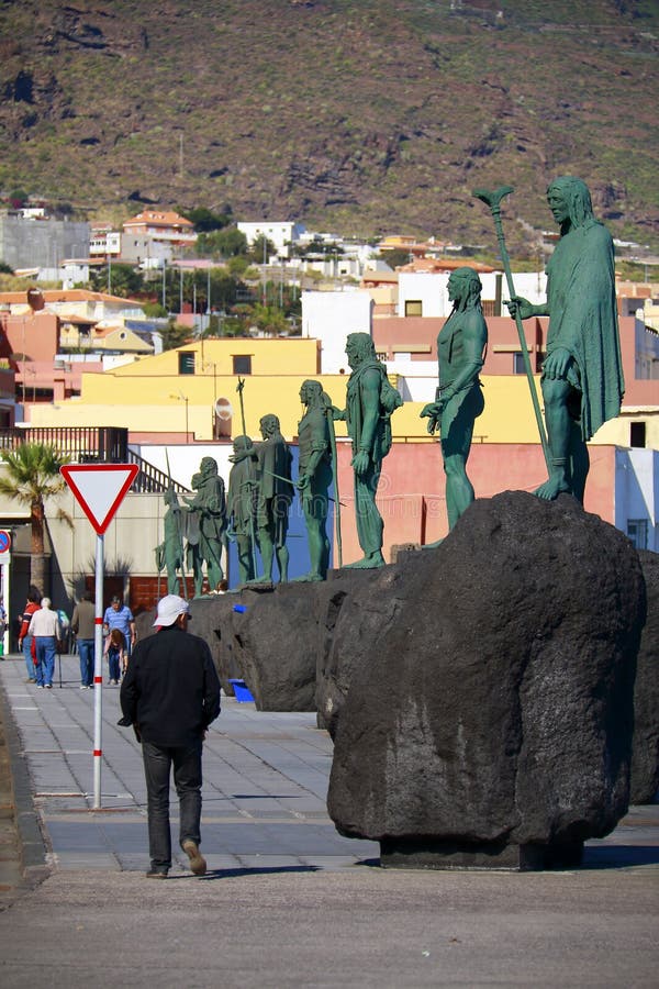 Guanches in Tenerife. stock photo Guanches in Tenerife. stock photo