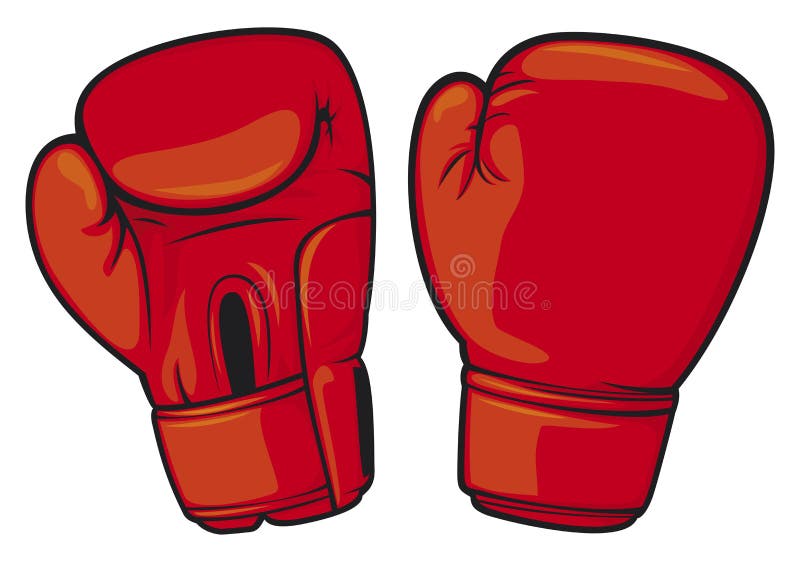 Guantes de boxeo rojos stock de ilustración Guantes de boxeo rojos stock de ilustración