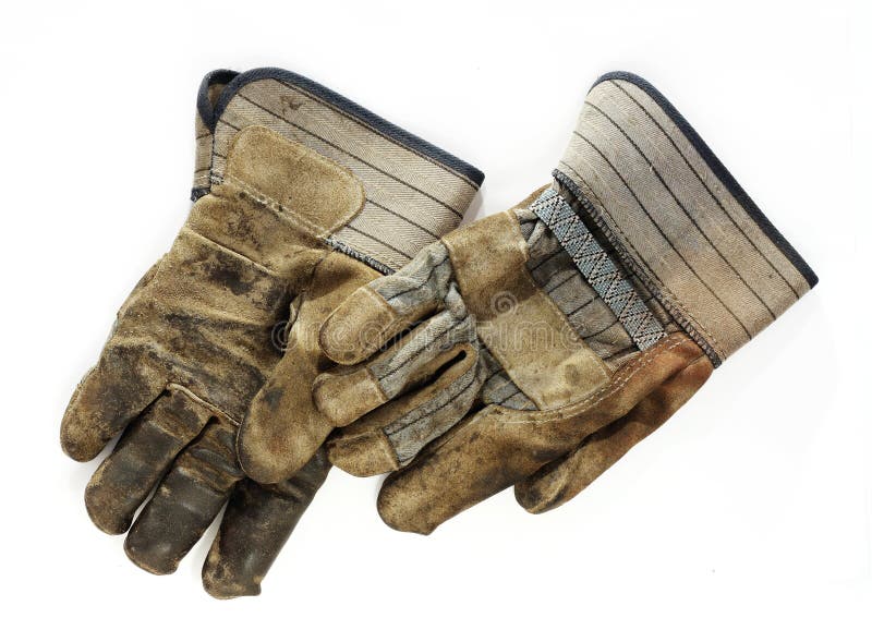 Guantes viejos del trabajo sucio fotografía de archivo libre de regalías Guantes viejos del trabajo sucio fotografía de archivo libre de regalías
