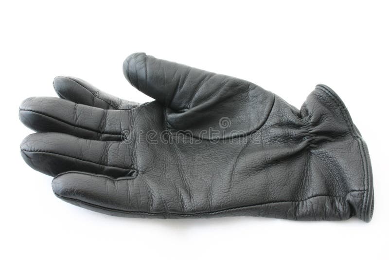Guanto di cuoio nero fotografia stock