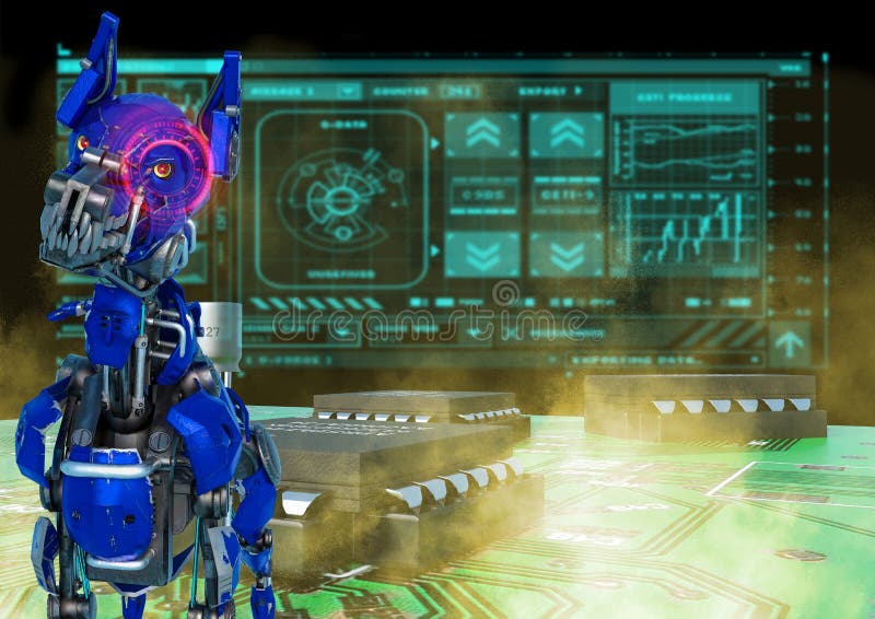 Guard Dog Robot is a Security System Stock Illustration Illustration