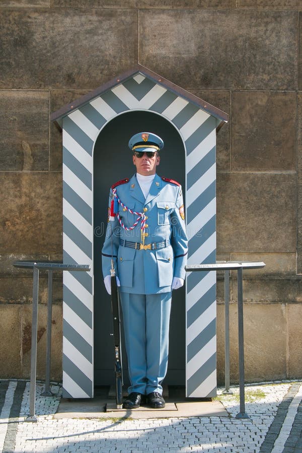 Guard in front of the Prague castle and Presidential palace