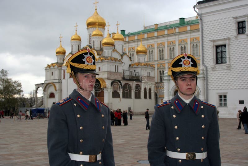 Training parade of the Russian president's honor guard dressed in old fashioned uniform (April 19, 2008). Training parade of the Russian president's honor guard dressed in old fashioned uniform (April 19, 2008)