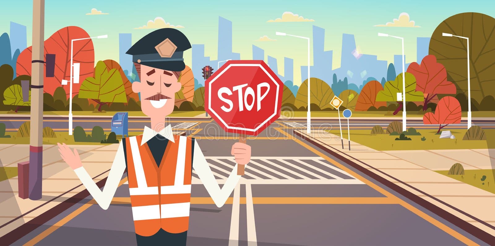 Crossing Road Rules Set 24841909 Vector Art at Vecteezy