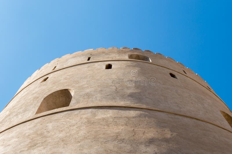 Guard tower of desert fort stock image. Image of fort 37719163