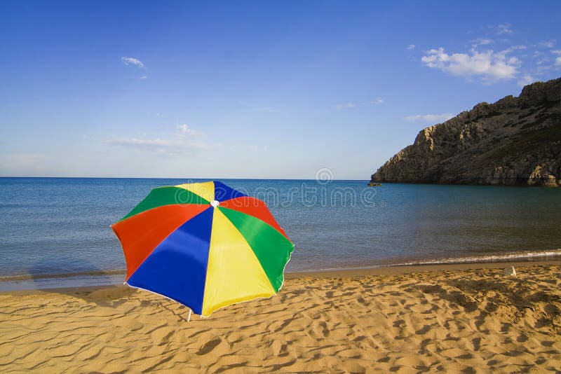 Guarda-chuva de praia fotografia de stock royalty free Guarda-chuva de praia fotografia de stock royalty free
