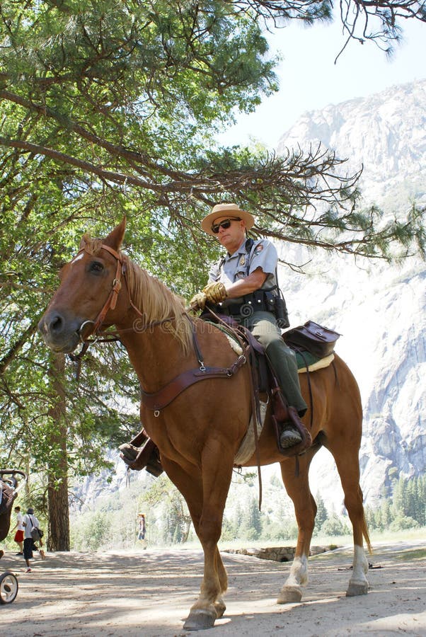 Guardabosques de parque de nacional de Yosemite imagenes de archivo Guardabosques de parque de nacional de Yosemite imagenes de archivo