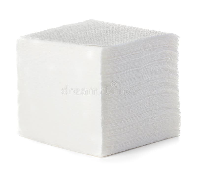 Guardanapo isolados no branco foto de stock Guardanapo isolados no branco foto de stock