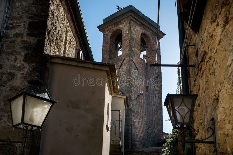 GUARDISTALLO, Pisa, Italy - In the Castle area the civic tower. GUARDISTALLO, Pisa, Italy - In the Castle area the civic tower