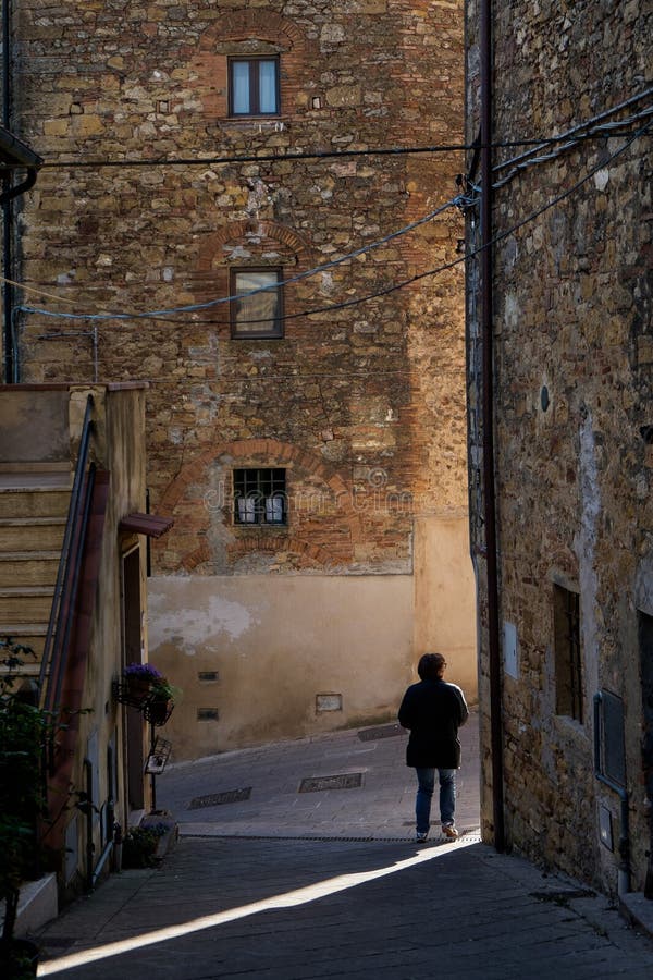 GUARDISTALLO, Pisa, Italy - In the Castle area the street for civic tower. GUARDISTALLO, Pisa, Italy - In the Castle area the street for civic tower