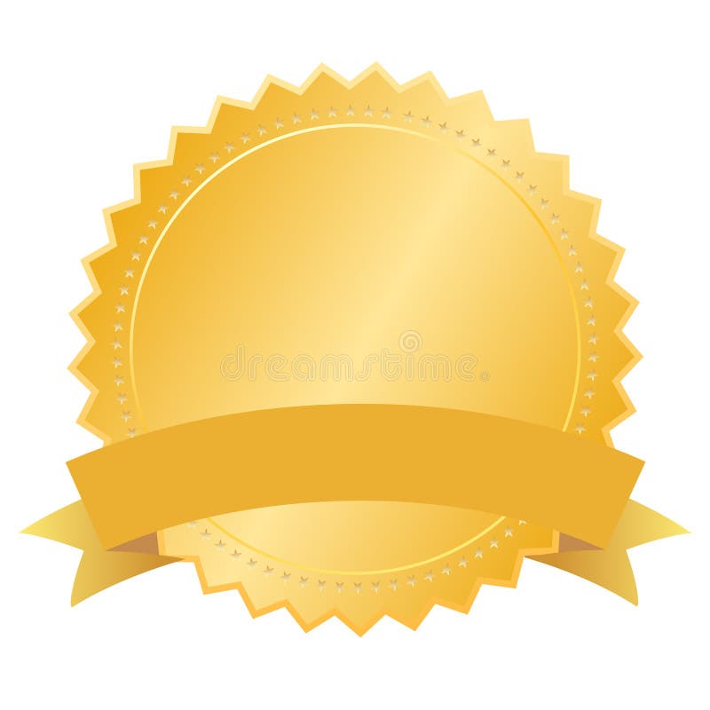 Guarnizione in bianco dell'oro di vettore royalty illustrazione gratis Guarnizione in bianco dell'oro di vettore royalty illustrazione gratis