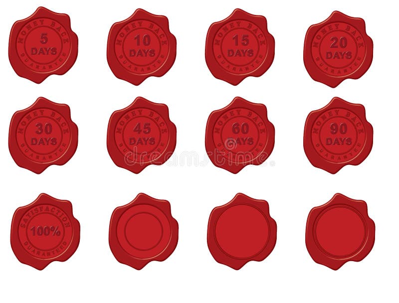 Guarnizione della cera con il bollo della parte posteriore dei soldi royalty illustrazione gratis Guarnizione della cera con il bollo della parte posteriore dei soldi royalty illustrazione gratis
