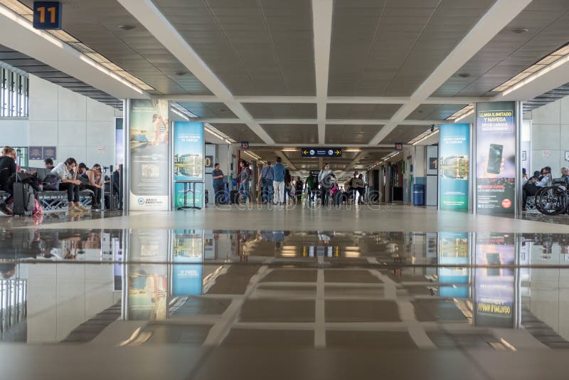 GUATEMALA NOVEMBER 22 2017 Interior of Guatemala International Airport La Aurora. Departure