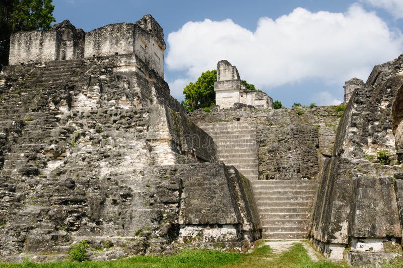 Ruínas Maias De Tikal Em Guatemala Foto de Stock Imagem de guatemala floresta