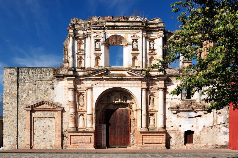 Guatemala, View on the destroyed of El Carmen church at Antigua