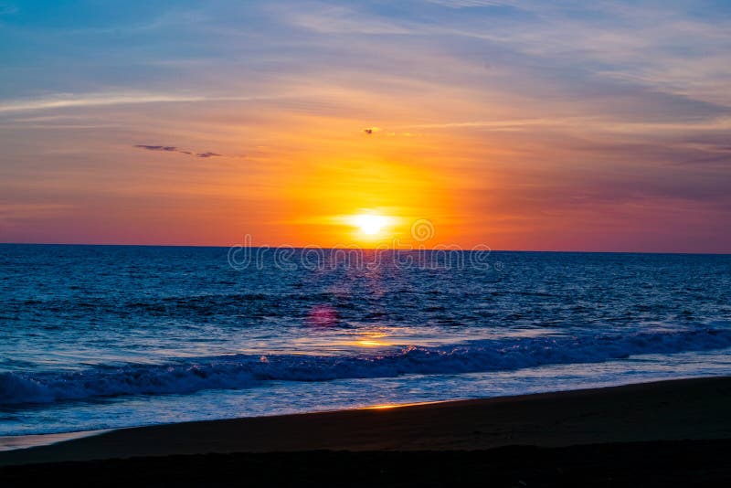 Beautiful sunset on the beaches of Monterrico in Santa Rosa, Guatemala. Beautiful sunset on the beaches of Monterrico in Santa Rosa, Guatemala