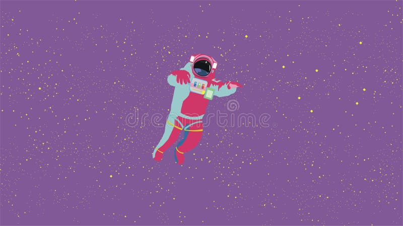 gubjący w kosmosie astronauty Gwiazdy na purpurowym tle, jaskrawy abstrakt barwią ilustracja wektor gubjący w kosmosie astronauty Gwiazdy na purpurowym tle, jaskrawy abstrakt barwią ilustracja wektor