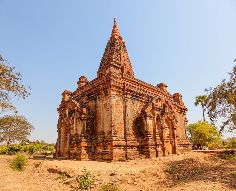 Gubyaukgyi Tempel Bagan stockbild. Bild von bagan, tempel - 30284547