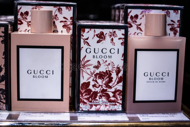 Gucci Bloom Perfume on the Shop Display for Sale, Fragrance Created by  Guccio Gucci Editorial Stock Photo - Image of bottle, aroma: 175668068