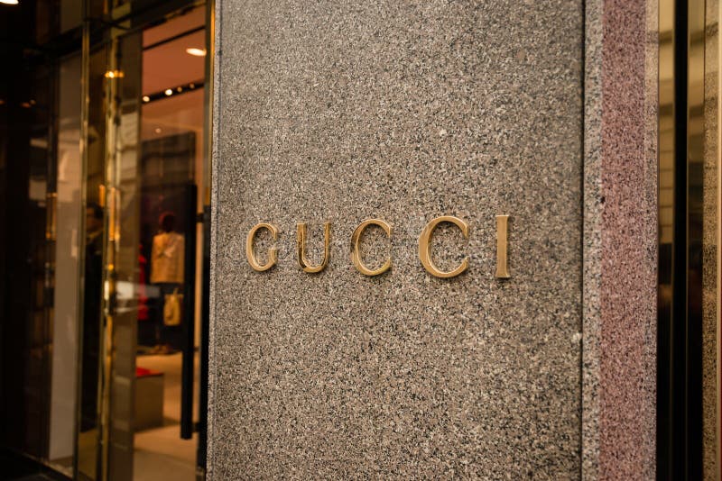 Gucci boutique logo. editorial image. Image of fashion - 78755520